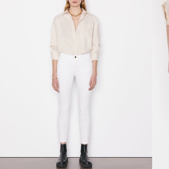 Frame Denim Denim - Best Sellers! FRAME Denim High Waisted White Skinny Jeans